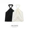 Jnleaog Autumn New Women's Clothing Fashion Style Stylish Halterneck Twist Vest Camisole T2406zw2