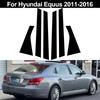 6 Stück Auto Fenster Tür Säule Deal B C Säule Säulenabdeckung Verkleidung Aufkleber Passend für Hyundai Equus 2011-2016 Außen Säulenverkleidung