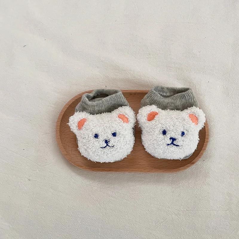 New Kids Boys Girls Short Socks Newborn Baby Cartoon Bear Sock Children Soft Boat Socken Cute Infant Socken Toddler Accessories