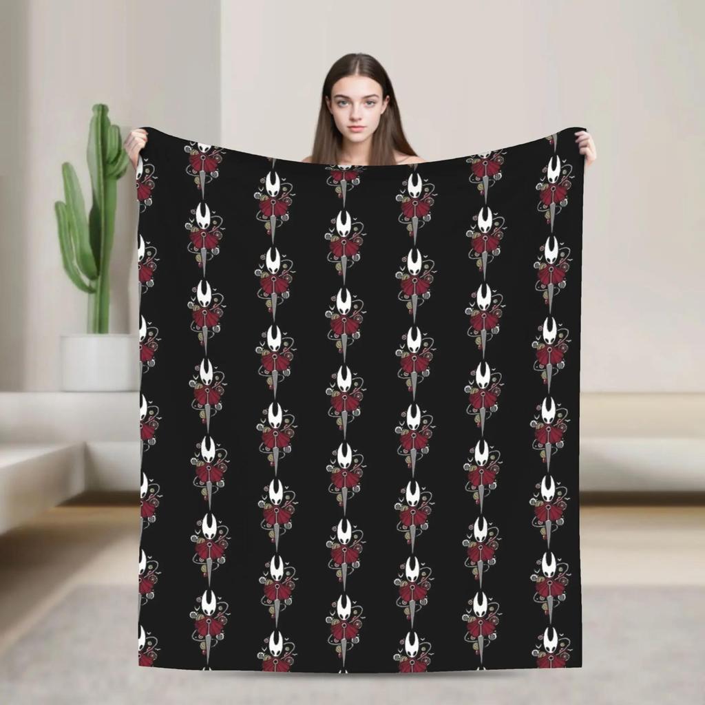 Hollow Knight The Night Blanket  Soft Warm Plush Throw for Kids Couch Chair Bed  Flannel Blanket Cover