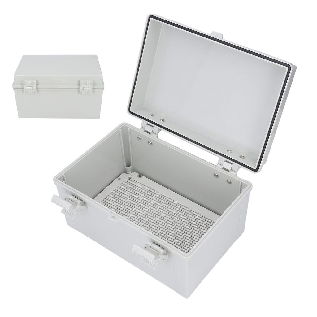 Gray Hinged Cover Electrical Junction Box IP67 Waterproof Electric Project Box for Outdoor