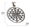 Yantra, Indian Hinduism, Amulet, Divine Geometry, Pendant, Silver Accessory