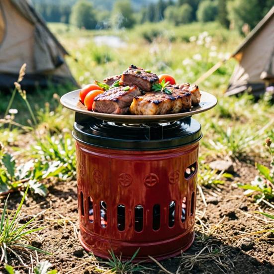 Zwei-Brennstoff-Campingkocher für 4-6 Personen, tragbarer Kerosin- und Dieselbrenner