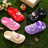 Casual girls clogs with heart decorations, lightweight and non-slip clogs, suitable for indoor and outdoor showers 3057