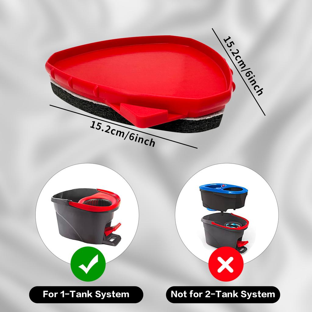 HOME TIMES 1/2 Pcs Scrub Brush Attachment Head Compatible with O Cedar Spin Mop 1 Tank System,2 Pack Tub Tile Scrubber Brush Rep