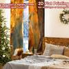 2pcs   2D FLAT PRINTING Curtains (Without Rod) Autumn Fox Scene Chic Print Curtains Festival Durable Polyester Curtains Thermal