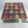 New 8cm Hand-Painted Christmas Ornaments Set - 16 Plated Plastic Balls