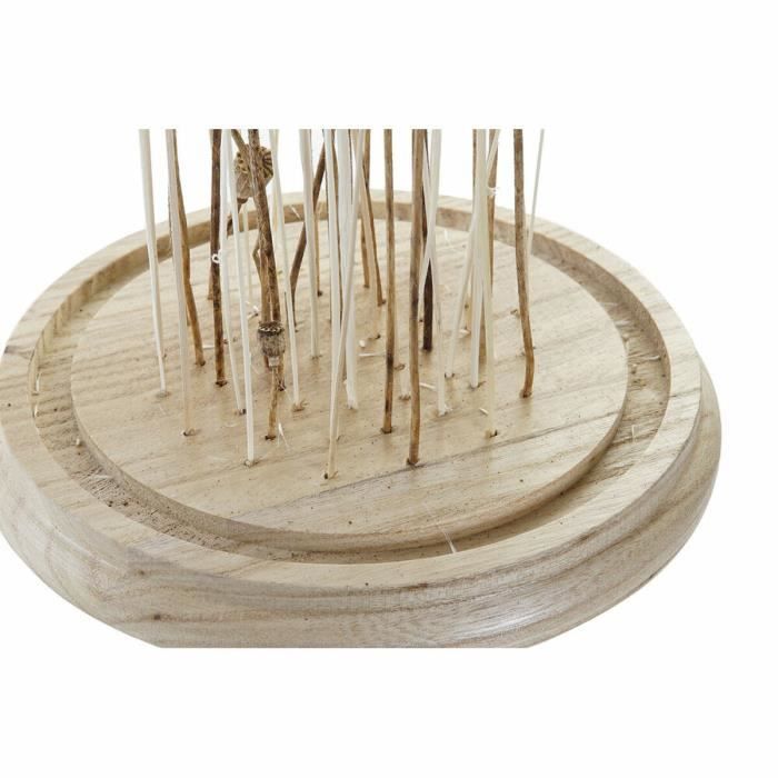 Figurine décorative - Verre - Fleurs séchées - 18 x 18 x 32 cm