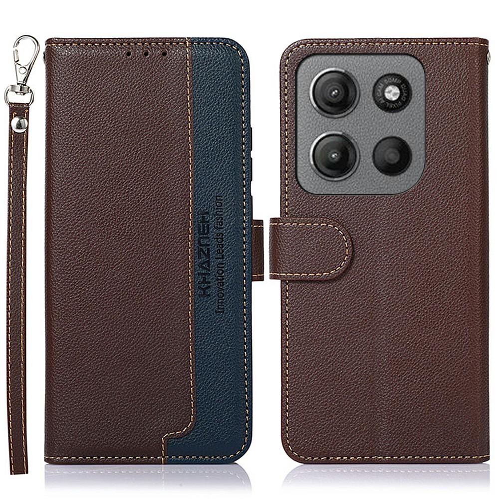 For Motorola Moto G15 4G Case RFID Blocking Wallet PU Leather Phone Cover