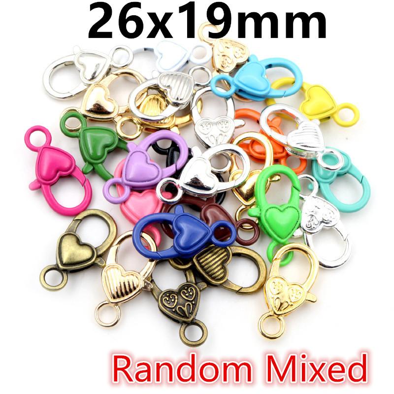 10pcs Snap Lobster Clasp Hooks Gold Silver Plated 5 Colors DIY Jewelry Making Findings for Keychain Neckalce Bracelet Supplies