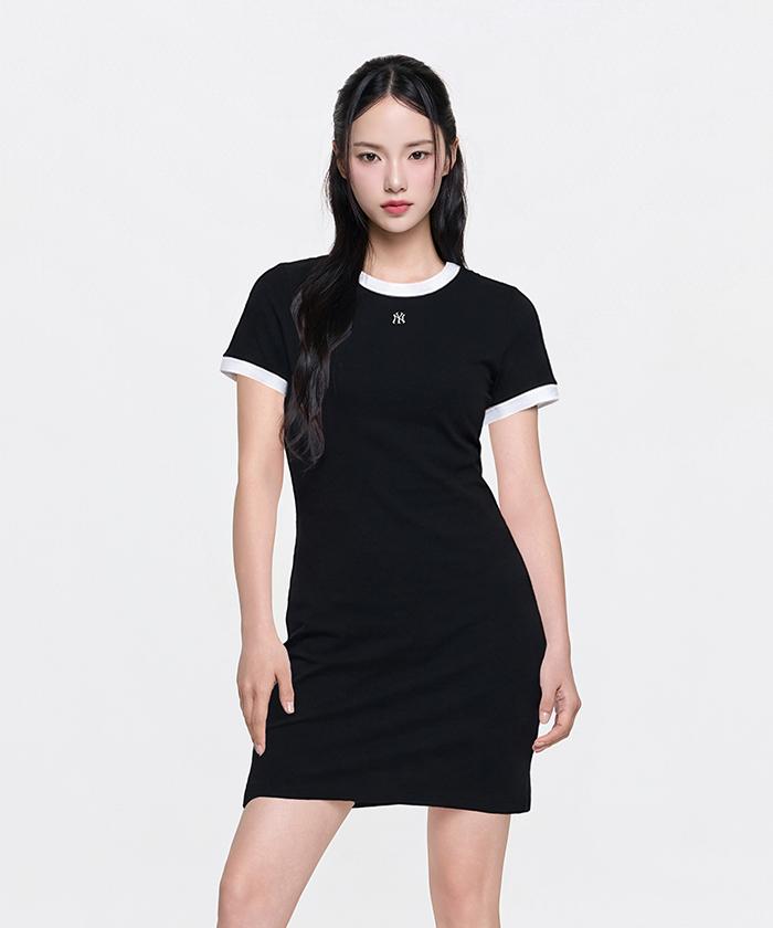 Emelbi Women'S Basic Ringer Dress Ny (Black)