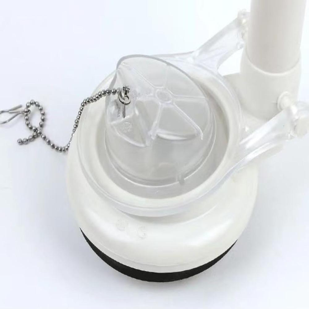 3 Inch Toilet Drain Valve with Stainless Steel Chain Rubber Stopper Toilet Flapper White Transparent with Hook