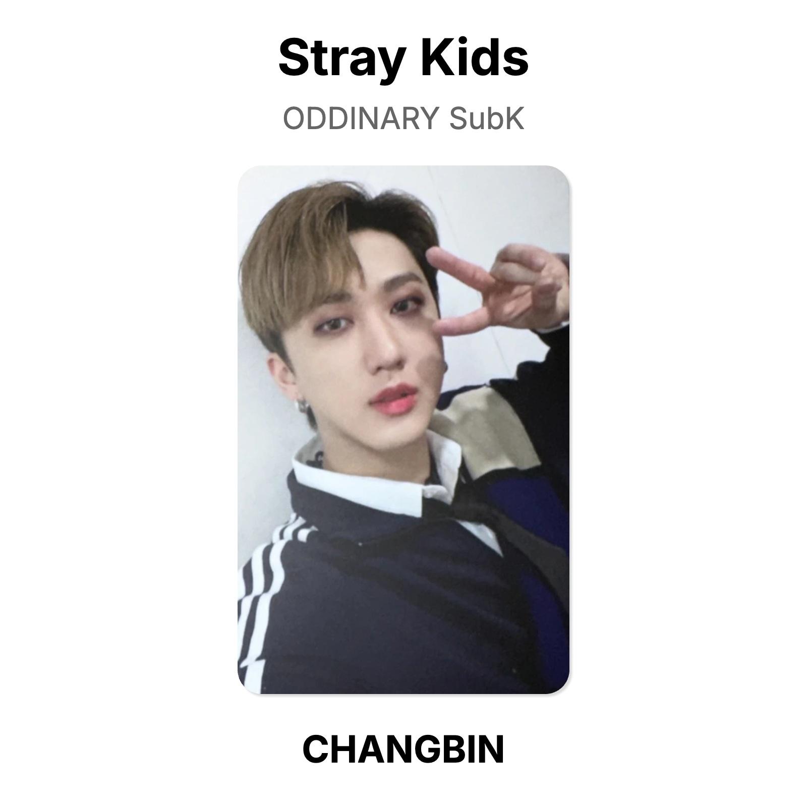 Stray Kids ODDINARY SubK Официальная фотокарточка CHANGBIN