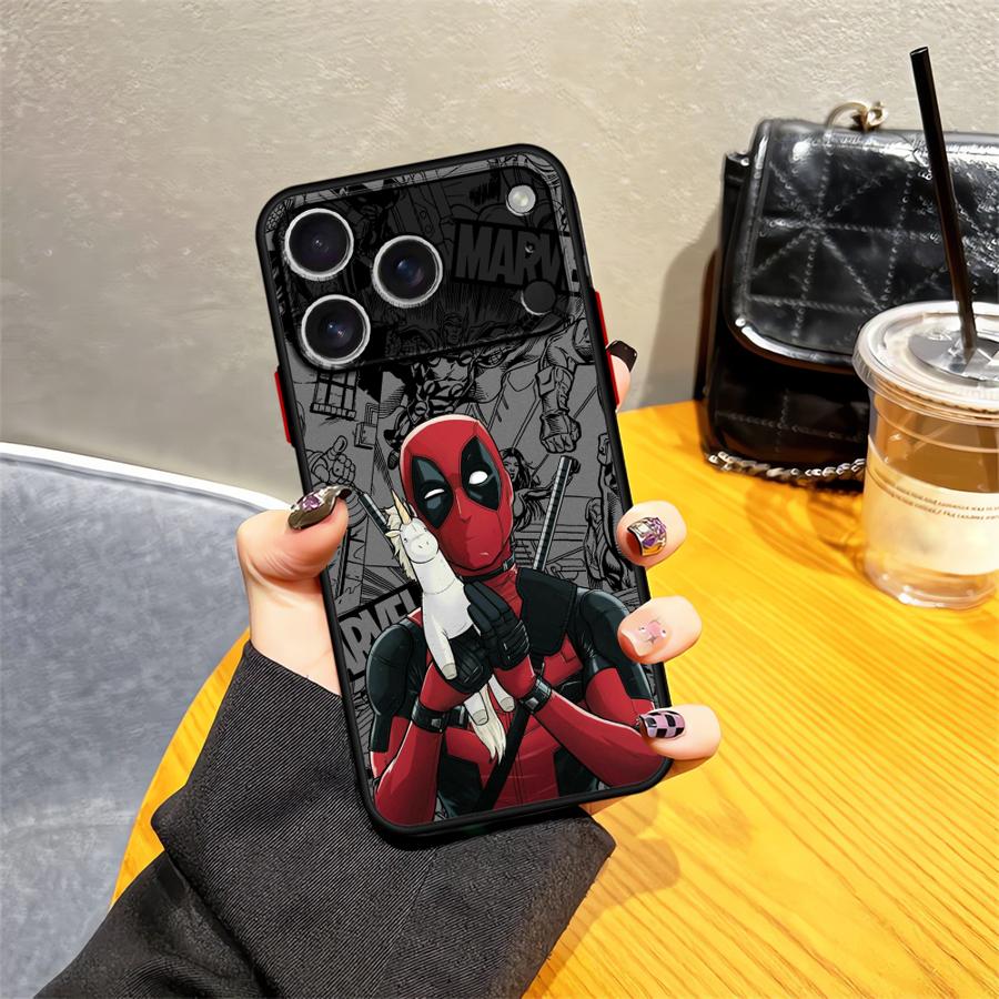 Marvel Deadpool Case for iPhone 17 Pro Max 14 16 Plus XS XR 11 7 8 SE 13 Mini 15 12 Air 17e Back Phone Cover
