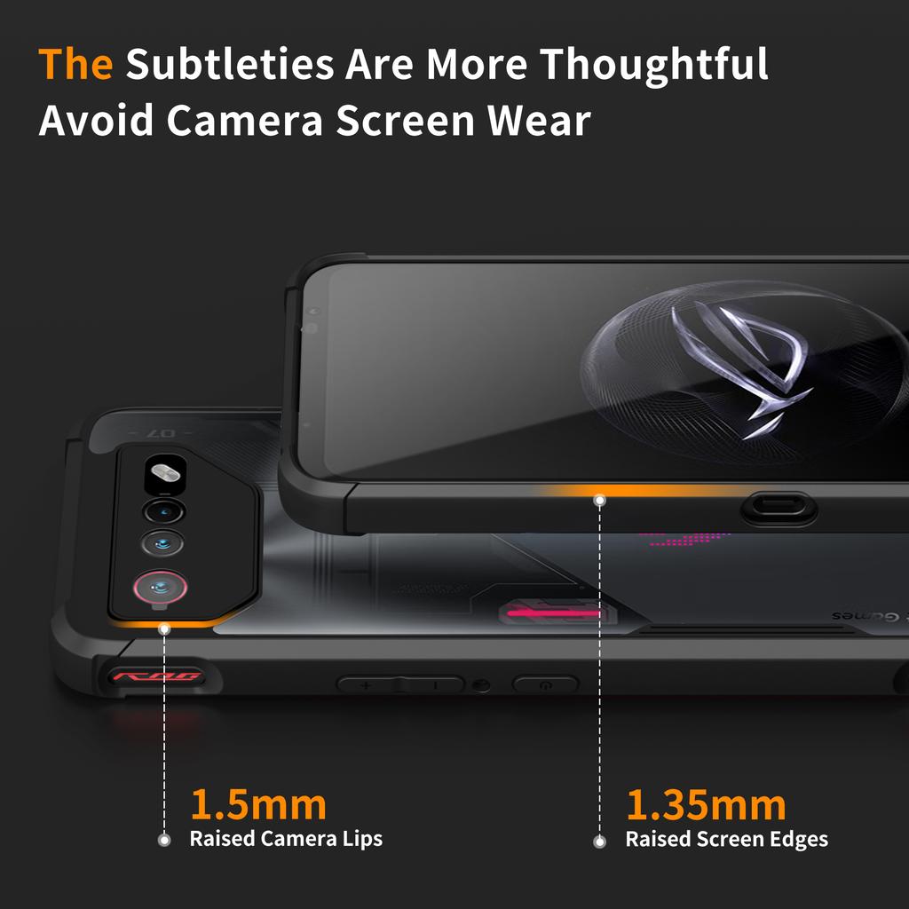 For Asus ROG Phone 6 5G/ROG Phone 7 5G Anti-Scratch Phone Case Hard PC+TPU Phone Cover