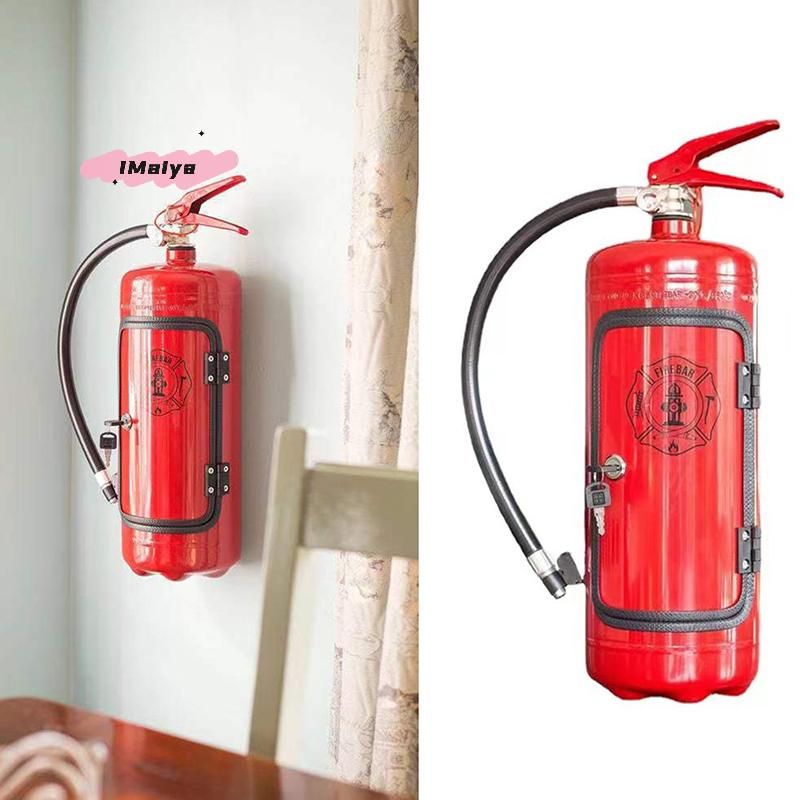 M-Fire Extinguisher Shaped Wine Box Ornament Mini Bar Cabinet Decor Champagne Liquor Storage Fireman's Gift Craft