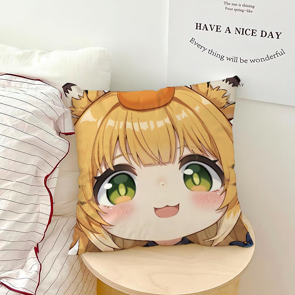 kawaii ZZZ Zenless Zone Zero chibi Ju Fufu Comfortable soft Pillow Case for Sofa Living Room Home office Decor Protective Covers