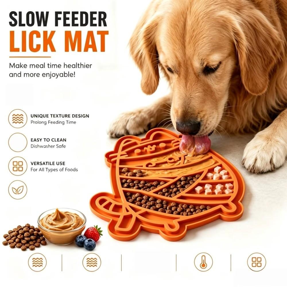 Foldable Dog Licking Bowl Silicone Slow Feeding Mat Creative Pet Licking Pad Indoor