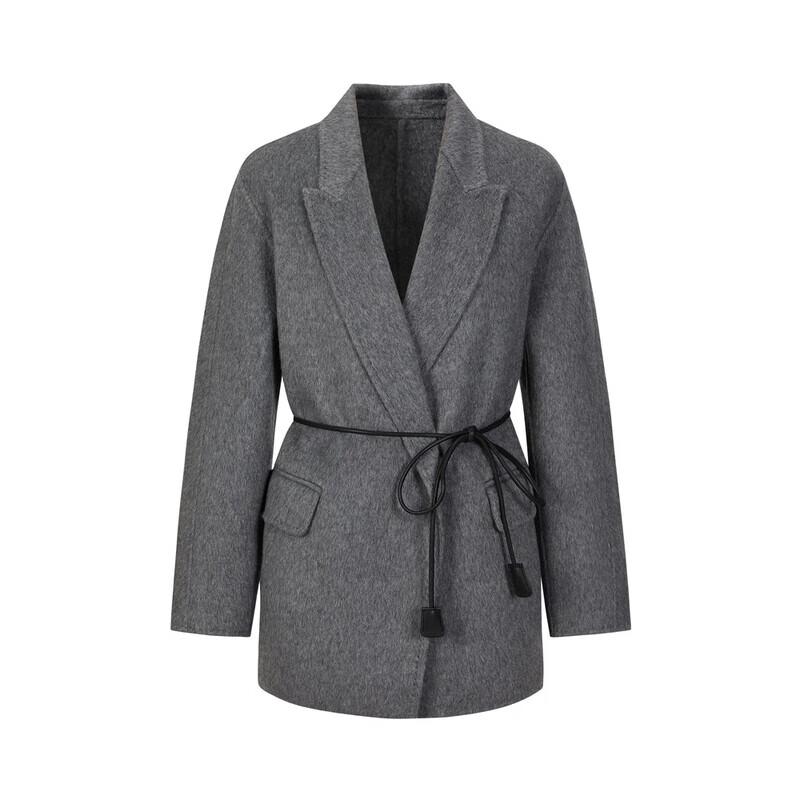 JUZI ANNACAU Women's Double-Sided Wool Blend Mid-Length Coat