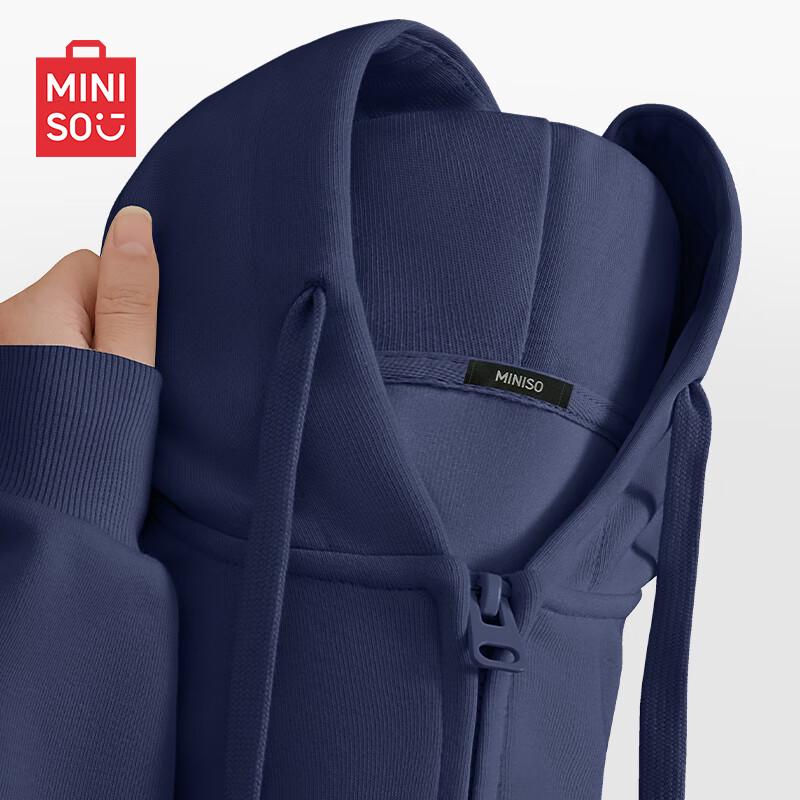 

MINISO Men s Heavyweight Hooded Cardigan Sweatshirt XL