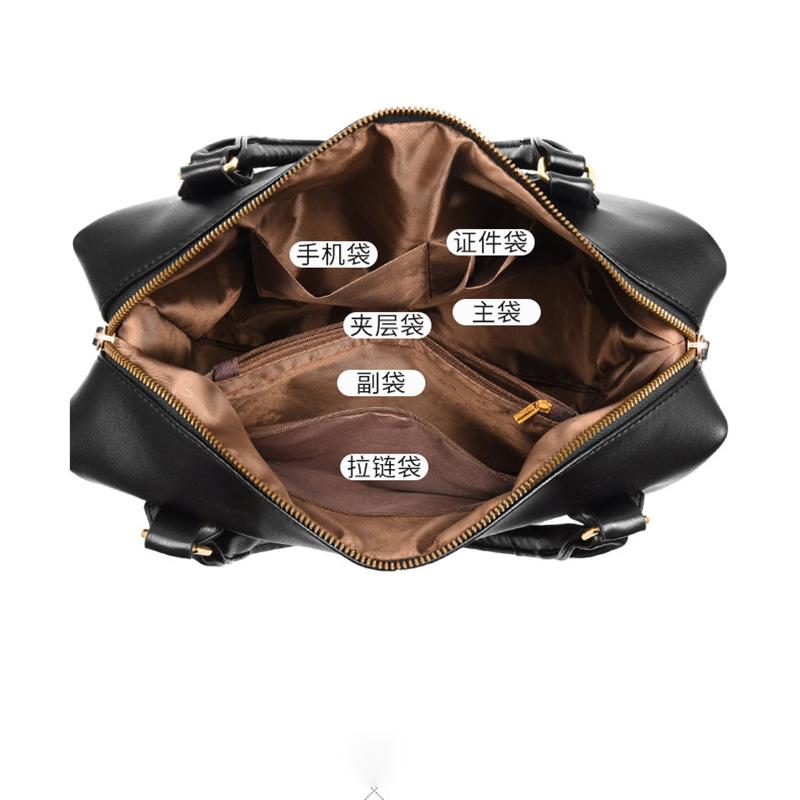 Messenger Bags for Women PU Leather Top-handle Handbag Large Capacity Shoulder Bag Solid Color Classic Crossbody Bag Shopping