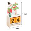 Christmas Wooden Calendar Gift Reusable Decoration Tabletop Ornament for