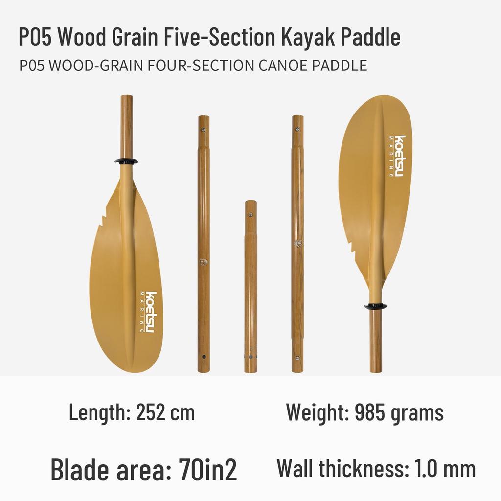 KOETSU Surf Paddleboard Dual-Use Aluminum Paddle: Single/Double Head Kayak & Paddleboard Paddle