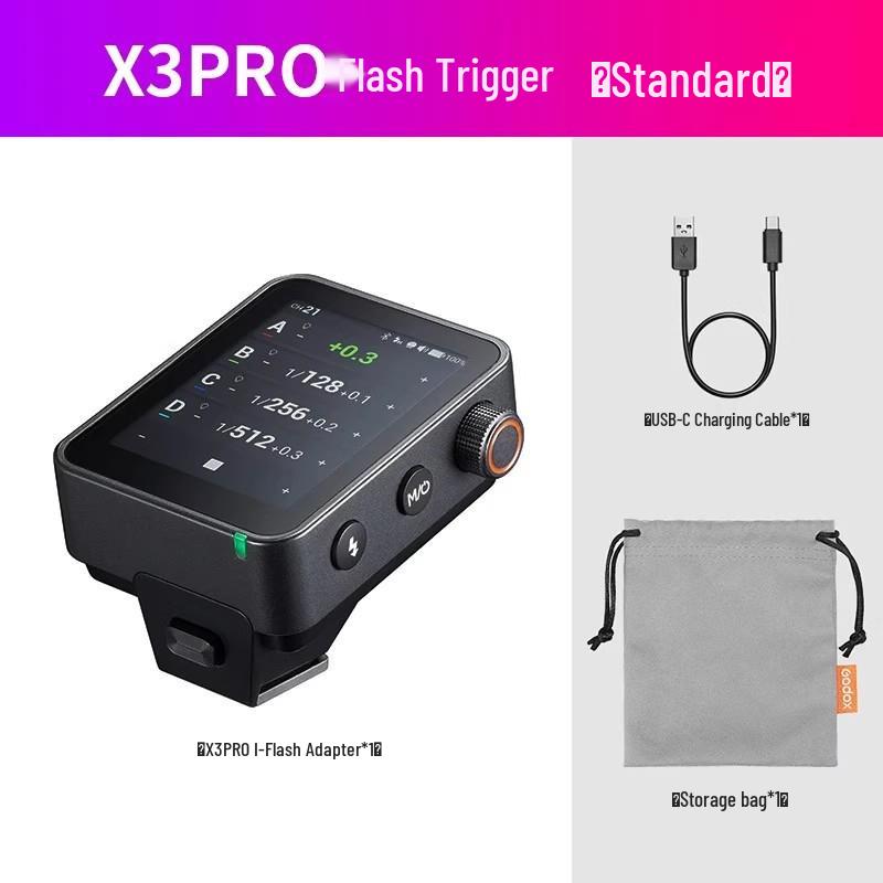 

Godox X3Pro Flash Trigger: TTL High-Speed Transmitter for Canon, Nikon, and Sony. S