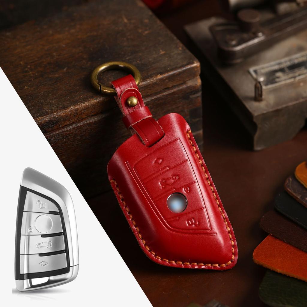 Leather Key Cover Is Suitable For Bmw Key Cover, Blade Pure Handmade Car Key Cover Can Be