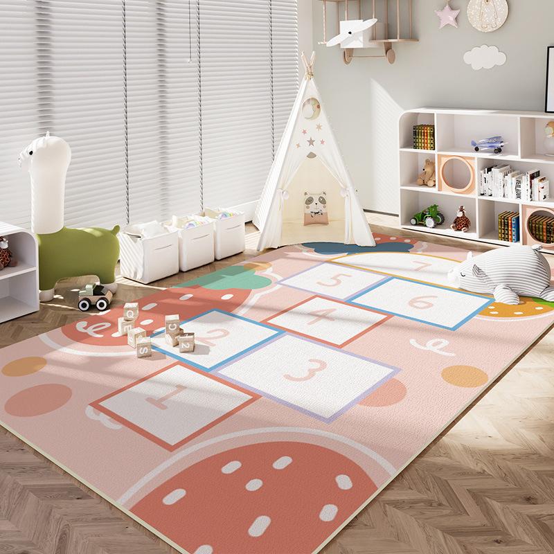 Children's Room Carpet Bedroom Cartoon Learning Reading Area Floor Mat Baby Climbing Mat Bedside Carpet Living Room