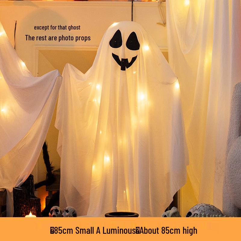 

Large Glowing Halloween Pumpkin Ghost Lantern for Outdoor Decor
