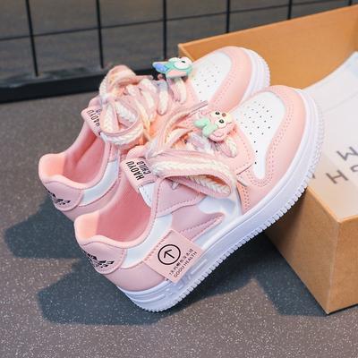 School Board Shoes, Lightweight and Versatile White Shoes, Spring and Autumn Children's Middle-aged and Older Children's Casual Sports Shoes