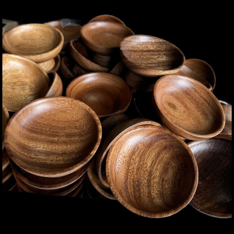 Wutuo Solid Wood Black Walnut Dessert Plate