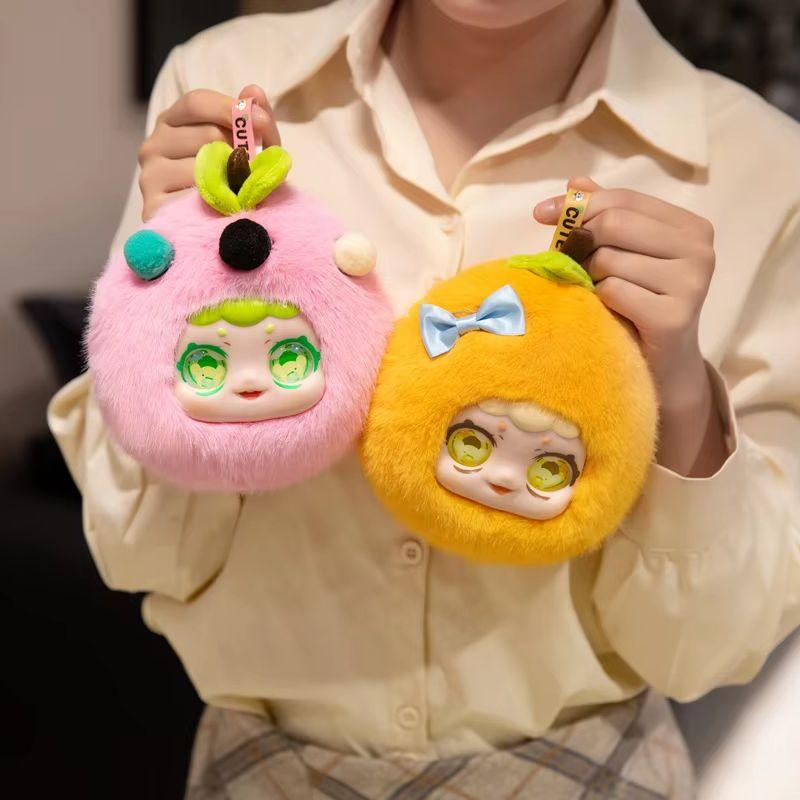 Vinyl Plush Dolls Cute Macaron Fruit Coin Purses (Lemon/Avocado/Strawberry/Orange) Birthday Gifts