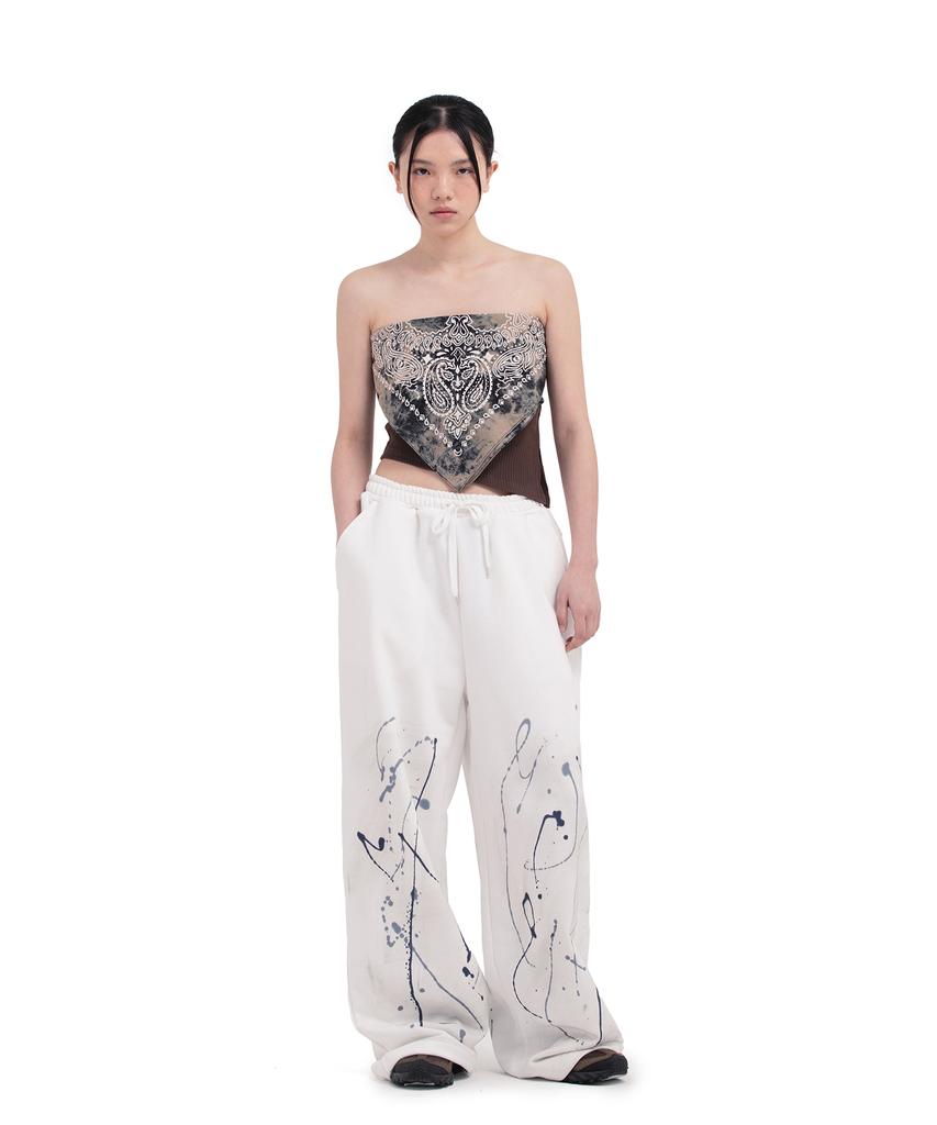 Depeugameoncheu Feather Painting Pants [White]