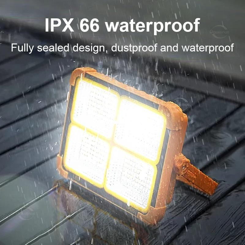 5000W Solar Camping Light Type-c Rechargeable Spotlight Powerful Outdoor LED Solar Light 20000mah Tent Light Portable Lantern