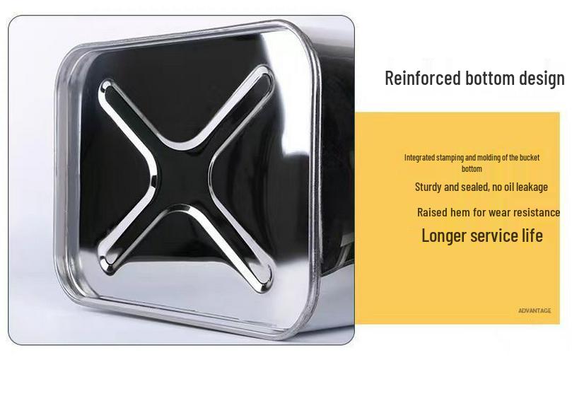 Portable 304 Stainless Steel Fuel Can - 30L/25L, Thickened for Oil, Gasoline, Diesel, Car Spare Tank