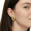 Chunky Gold Earrings Vintage Gold Statement Stud Earrings for Women Lightweight Trendy Knot Geometric Dangle Drop Earring Jewely