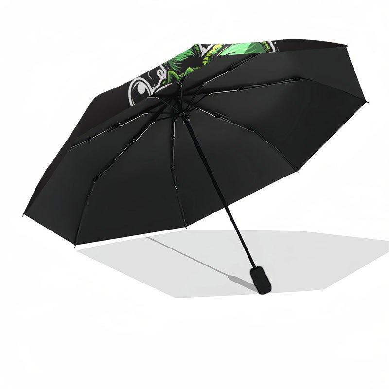 1pc Rat finks Automatic Opening/Closing Umbrella with Convenient Three-Fold Design, 8 Iron Ribs - for Outdoor Daily UseA04