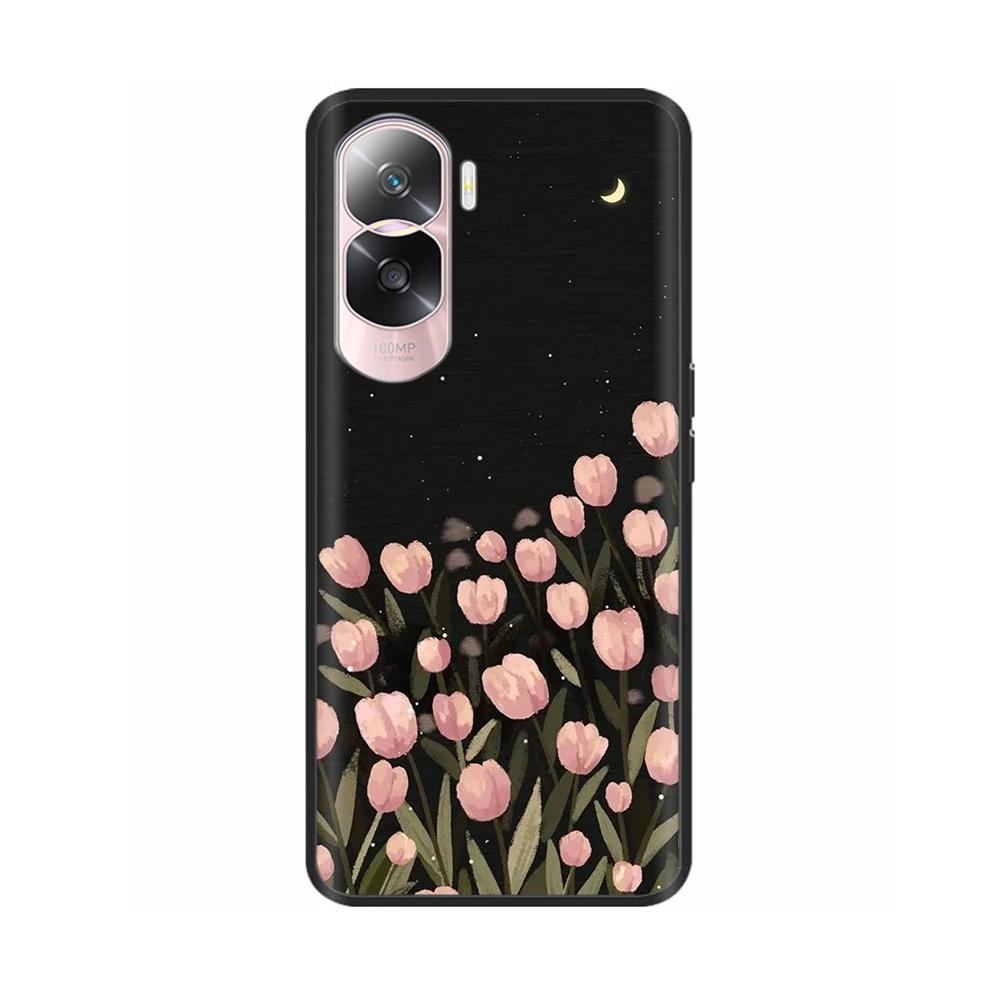 Carcasă pentru Honor 90 Lite 5G Carcasă pentru Honor 90 Smart Floare Silicon Lichid Moale Carcasă Telefon Pentru Honor 90 Pro Carcase Honor90 Husa 90Lite