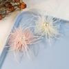 1Pc New Firework Feather Pearl Lace Patch DIY Hair Clip, Chest Flower Accessories