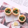 Miniature Resin Steamed Dumpling Ornament Keychain