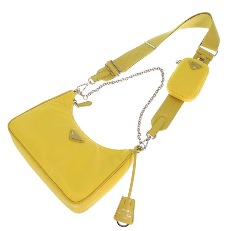 PRADA  1BH204 2WAY bag yellow/yellow Nylon Women