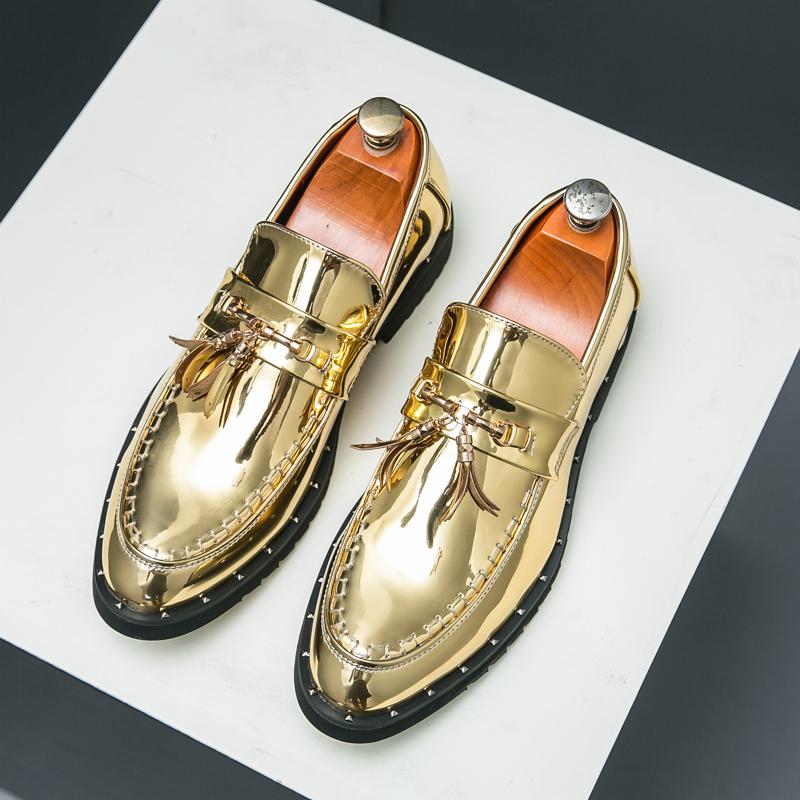 Fashion Loafers Tassel Fashion Patent Leather Casual Shoes for Men Oxford Shoes Luxury Brand Formal Business Shoes Slip-on Driving Shoes