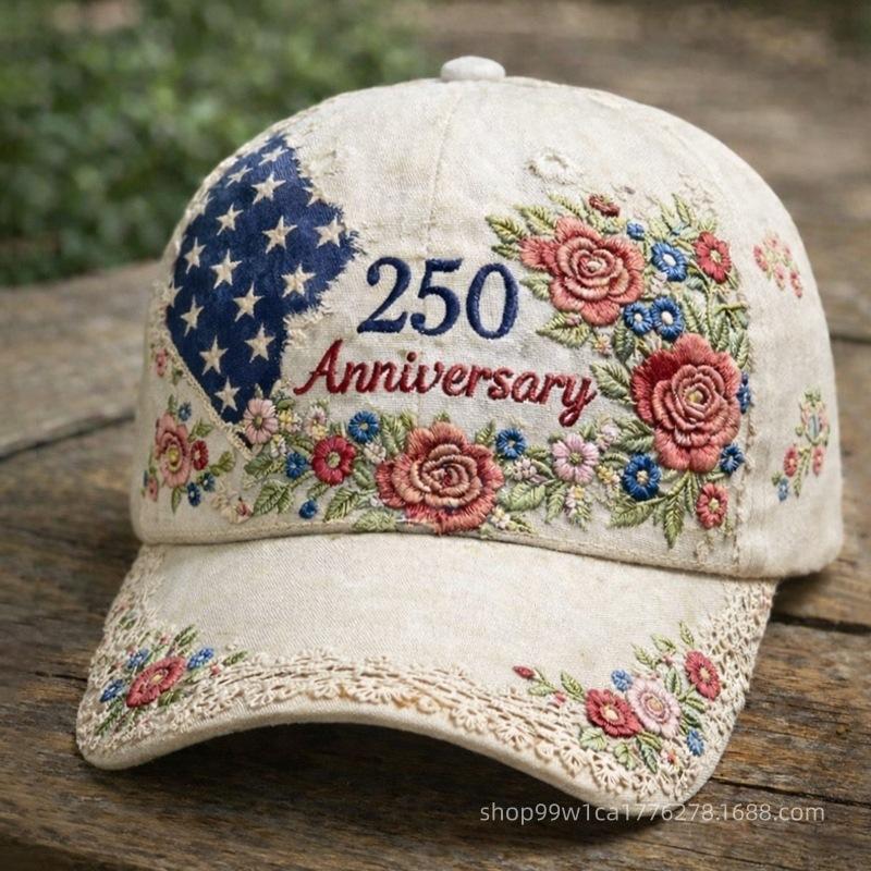 Jubileum Amerikanska Självständighetsdagen D Digitaltryckt Basebollkeps Herr Vintage Blommig Skuggkeps
