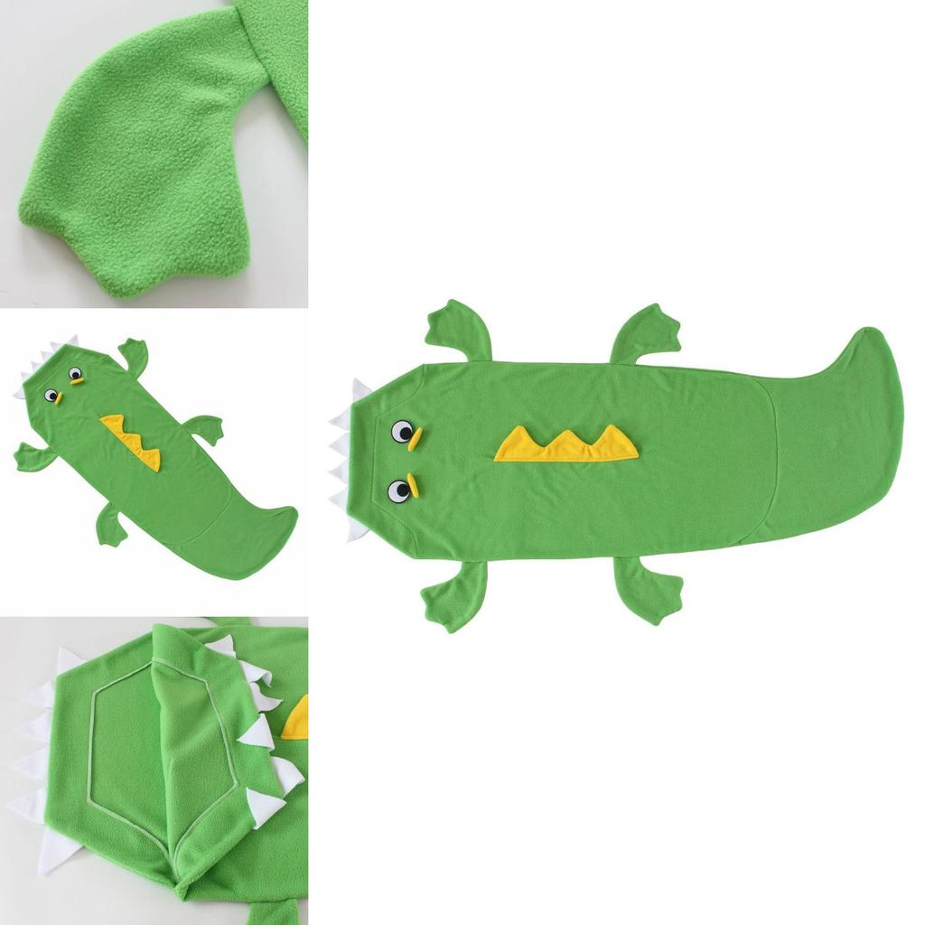 Crocodile Cartoon Child Blanket Sleep Bag With Thick Insulation For Kids