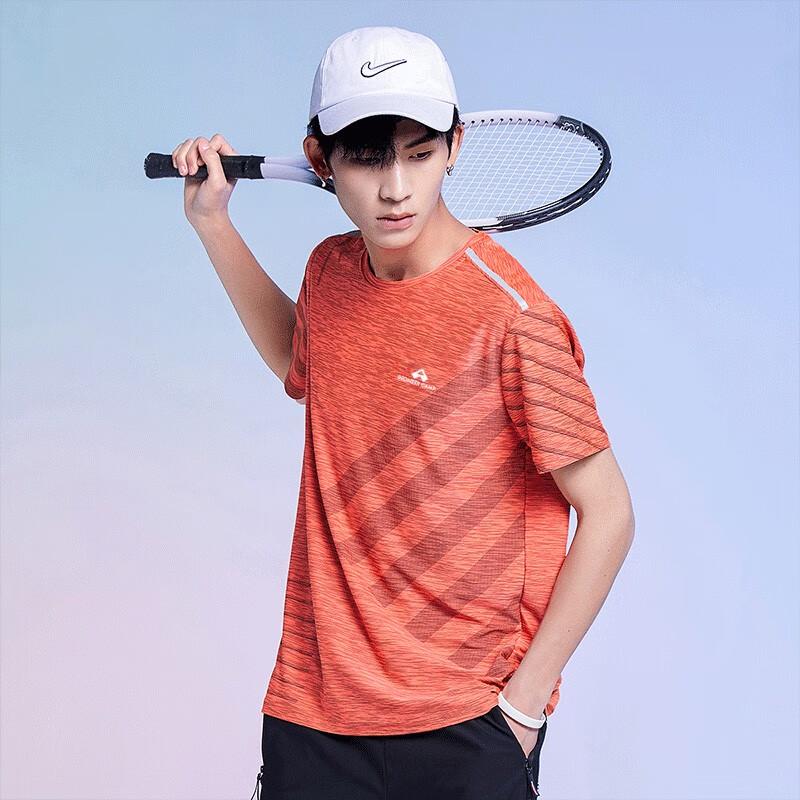 

Men s Round Neck Short Sleeve Outdoor Sports T-Shirt M
