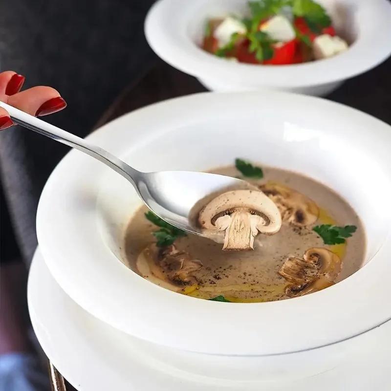 New Long Handle Spoon and Fork Household Kitchen Soup Spoons Fruit Forks Cutlery Set Dessert Coffee Teaspoon Flatware Utensils