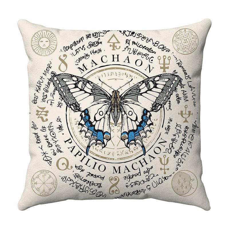 Divination and butterflies Digital printing short plush pillow covers for car sofa office cushion cover home goods 60x60cm