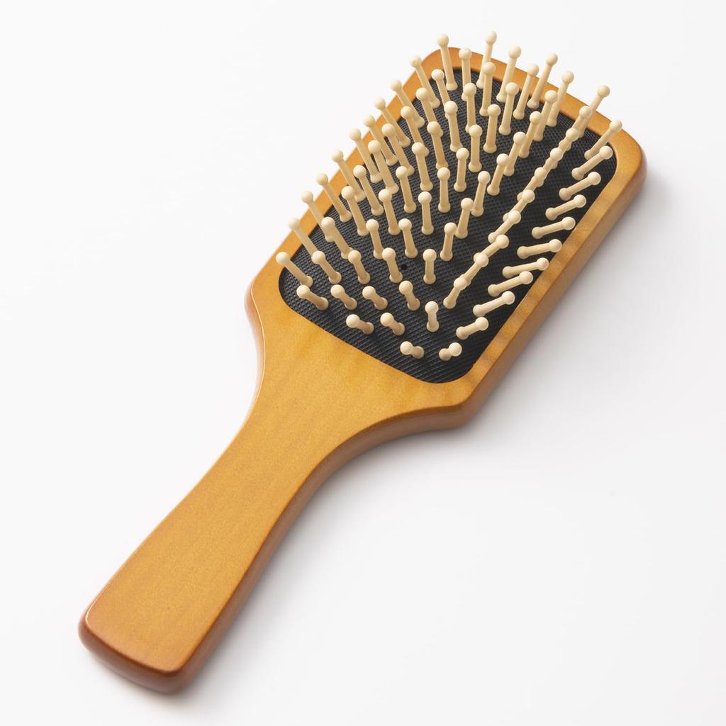 Kai Hime Tsubaki Paddle Mini Scalp KQ3258 Brush, Size, Small, Compact, Portable, Wooden, Massager,